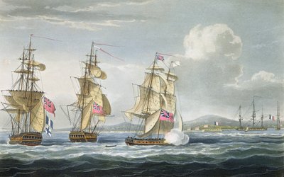 Surrender of the Fort of Tamatave, Engraved by T. Sutherland for 
